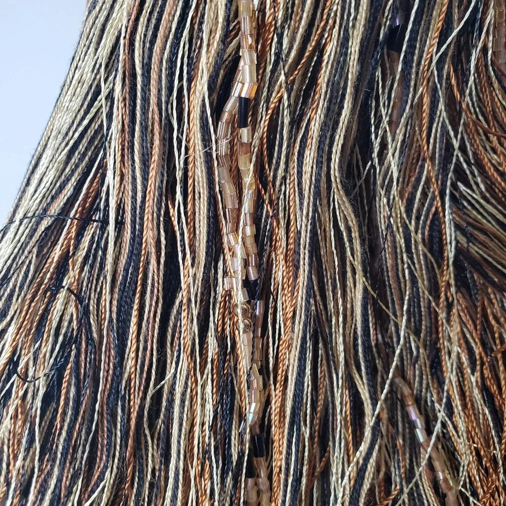 Rare Vintage Mark Roberts Reading Monkey Tie Back Beaded Tassels Curtains Drapes